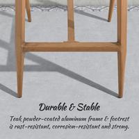 Chaise de bar d'extérieur haut de gamme résistante aux intempéries, assise haute, style moderne et nordique, pour pub