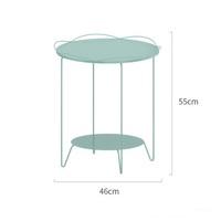 Table basse ronde en métal à 2 niveaux, prêt à personnaliser, moderne, table d'appoint, canapé-lit