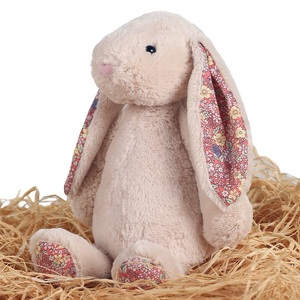 Venta al por mayor lindo conejo de Pascua peluches logotipo bordado personalizado orejas largas conejito de <span class=keywords><strong>peluche</strong></span> regalo de Pascua juguetes de <span class=keywords><strong>peluche</strong></span> - Product Image 1