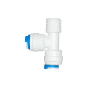 Connettore rapido 1/4 "OD PUSH-FIT connettore a prova di acqua a forma di L due piegatrice aperta connettore per sistema di filtro ro uso