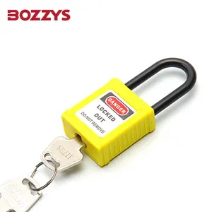 38MM De-Electric Nylon PA Manilha Candado Loto Segurança Bloqueio Cadeados com chave mestra para isolamento elétrico Bloqueio/Tagout