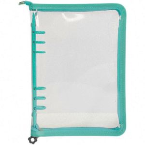 กระเป๋าสตางค์ทรงซองจดหมายมีซิปมีห่วง A6 A5ทำจาก PVC ใสมีซิป6ห่วง - Product Image 4