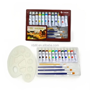 Peintures <span class=keywords><strong>à</strong></span> <span class=keywords><strong>l</strong></span>'<span class=keywords><strong>huile</strong></span> de qualité supérieure dans un ensemble complet de peintures <span class=keywords><strong>à</strong></span> <span class=keywords><strong>l</strong></span>'<span class=keywords><strong>huile</strong></span> avec pinceaux et palette - Product Image 1