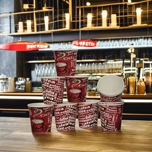 Gobelet à café en papier jetable à paroi simple de 236 ml (8 oz) avec couvercle, imprimable, pour la vente en gros, idéal pour les commandes à emporter de Noël - Product Image 4