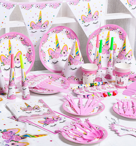 Vajilla desechable con tema <span class=keywords><strong>de</strong></span> <span class=keywords><strong>unicornio</strong></span> rosa, juego <span class=keywords><strong>de</strong></span> fiesta, fiesta <span class=keywords><strong>de</strong></span> cumpleaños para niños, vajilla <span class=keywords><strong>de</strong></span> fiesta <span class=keywords><strong>de</strong></span> <span class=keywords><strong>unicornio</strong></span> <span class=keywords><strong>de</strong></span> dibujos animados, Decoración <span class=keywords><strong>de</strong></span> mesa - Product Image 1