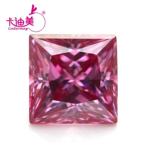 Cadermay Princess Cut Pink Moissanite Gemstone 0.5ct 4ct For Jewelry Making - Product Image 1