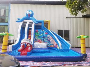 Thương mại công viên nước Inflatable thư bị trả lại bạch tuộc trả lại hồ bơi trượt nước thư bị trả lại trượt với hồ bơi - Product Image 4
