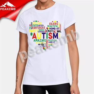 طباعة نقل DTF الوعي بمرض التوحد ، الحديد على التوحد نقل الفينيل للتيشيرت والحقائب الفارغة - Product Image 2