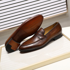 125-101 <span class=keywords><strong>Mocasines</strong></span> <span class=keywords><strong>de</strong></span> Lujo Hechos a Mano para Hombre, <span class=keywords><strong>Zapatos</strong></span> <span class=keywords><strong>de</strong></span> <span class=keywords><strong>Vestir</strong></span> sin Cordones, <span class=keywords><strong>Zapatos</strong></span> Oxford Casuales <span class=keywords><strong>de</strong></span> Piel Genuina para Hombre - Product Image 4