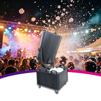 Machine à neige oscillante 90° 3500W DMX512 avec télécommande, injecteur de flocons de neige sur roues, lumière multicolore, tension universelle
