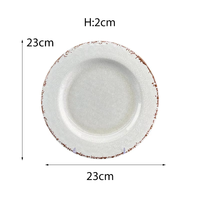 MUW Bestwares Vente en gros Ensemble de vaisselle vintage japonaise en mélamine 3 pièces Assiette Bol pour restaurant hôtel petit-déjeuner