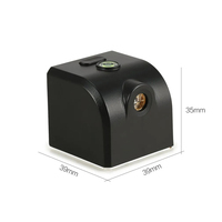 Borbede Portable Mini Croix Rouge Laser Niveaux Mètre 2 ligne 1 point 650nm Instrument De Nivellement avec indicateur LED Fixation Aimant