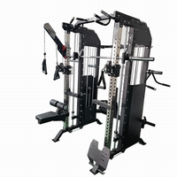 Rak Besi Multifungsi Dongshang DS-F30 All-in-One (Mesin Smith Gym) Rasio 1:1 2:1 Lat Pulldown Low Row