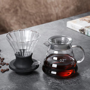 2025 Pot kopi cangkir Filter corong dicuci Tangan Amerika Pot kopi layar penyaring awan kaca Set penyaring - Product Image 1