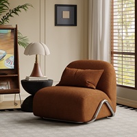 Fauteuil de salon italien vintage de style mi-siècle, luxe léger, haut de gamme, design rétro, en tissu, pour la détente, mobilier de maison