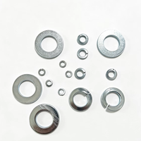Zinc Plated Carbon Steel Plain Flat Washer and Split Spring Lock Washer Hardware Fastener Assortment