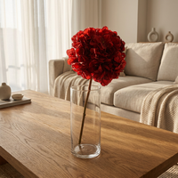 Arreglo Floral de Hortensias de Seda para Salón de Bodas, Estilo Europeo-Americano, Decoración de Techo, Esquema de Colores Primaverales Vintage, para Fotografía