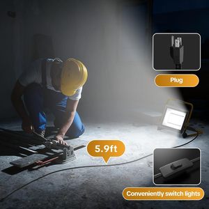 Projecteur de travail LED 3600LM 6000K 30W - Éclairage portable étanche IP66, hauteur réglable, pliable, pour atelier et garage, corps en aluminium - Product Image 5