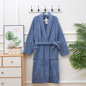 Peignoir long en velours corail, motif ananas, doux, absorbant, épais, vêtements d'intérieur, pyjama, hôtel, <span class=keywords><strong>yukata</strong></span> adulte, vente en gros - Product Image 5
