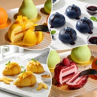 Moule à gâteau rectangulaire en silicone de qualité alimentaire pour mousse de framboise, facile à démouler, compatible four, pour le marché international