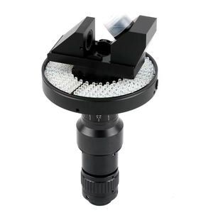 2D 3D 0.6-5.0X 工業用立体 10-180X C マウントズームレンズ、208 個の LED リングライト付き、VGAVideo 顕微鏡カメラ用 - Product Image 2
