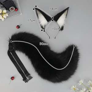 E0071 Cosplay Fuchs & Wolf Haarband Plüsch Tierohren Kopfschmuck KC Accessoire für Anime Conventions & Performance Requisiten - Product Image 4