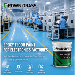 GROWN GRASS Revêtement de sol liquide autolissant à base de sable coloré époxy métallisé pour parking, garage, entrepôt, avec finition brillante - Product Image 3