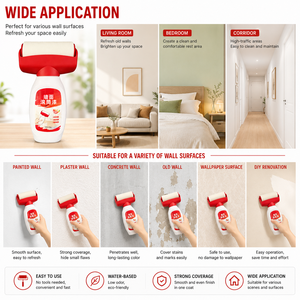 Kit de Repintado con Rodillo para Pintura Látex, Pintura para Paredes a Base de Agua, Fácil Aplicación, Revestimiento para Renovación de Paredes Interiores - Product Image 5