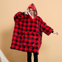 Sweat-shirt à capuche personnalisé en flanelle sherpa, couverture oversize