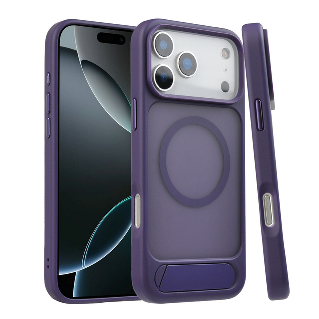 Hot Sale Magnetic Case with Metal Kickstand for iPhone 17 Pro Max | Soft TPU | Custom Logo & Low MOQ