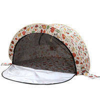 Kenpuaz Leuke campingtent met fruitpatroon, muskietengaasdeur, ademend, UPF 50, zonwering, 3-4 personen