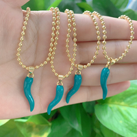 Mode Nouveau Design Chili Charme Collier Plaqué Or Laiton Couleur Émail Poivre Pendentif Colliers Bijoux