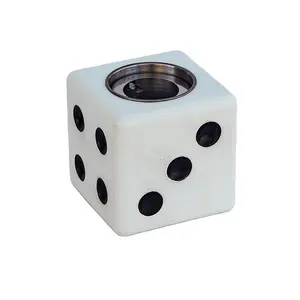 Square Dice Design Alcohol Fireplace Smokeless Clean Long Burning for Indoor Tabletop Fireplace Mini Fire Pit Alcohol Bowl