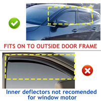 Deflectores de Viento y Lluvia para Ventanas Delanteras y Traseras, Izquierdas y Derechas, Tintados, Juego de 4 Piezas para Kia Sportage MK5 2022 en Adelante