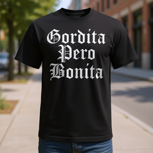 T-shirt Gordita Pero Bonita Nera Unisex Taglia adulto M L XL XXL - Product Image 3