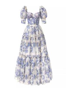 Commercio all'ingrosso di lusso per feste Club corsetto abito da ballo Modulare con volant abito floreale da ballo per le donne per eventi di primavera sera - Product Image 6