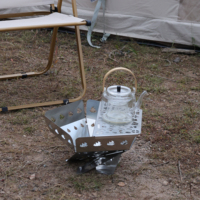 Luling HP280j, foyer portable en acier inoxydable, réchaud de camping ultraléger pliable, barbecue au bois pour la randonnée et les voyages