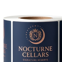 Étiquette de bouteille personnalisée en or rose indigo minuit, étiquette de luxe pour vignobles de boutique, idéale pour les cadeaux de mariage