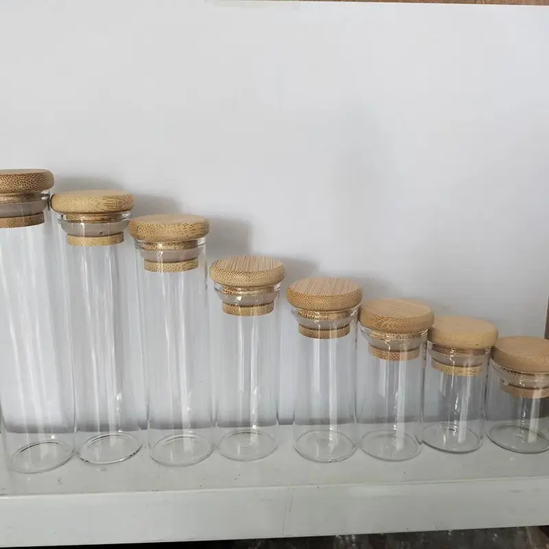 Mini botella de vidrio creativa caliente botella de exhibición de vidrio de grano de café sellada