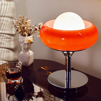 Lampe de table portable moderne de luxe à LED électrique, très vendue, pour salon, avec abat-jour en acier et verre, à intensité variable