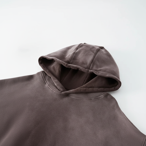 Sweat à Capuche Surdimensionné Blanc avec Lavage de Pierre Personnalisé Sweat à Capuche Délavé Vintage Sweat à Capuche avec Sérigraphie - Product Image 1