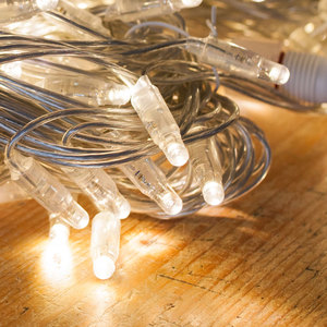 ไฟ LED แบบสายยาว 10 เมตร 100 ดวง  สาย PVC แสงวอร์มไวท์ 2700K 220V ปรับความสว่างได้  สีตามสั่ง สำหรับตกแต่งต้นคริสต์มาสกลางแจ้ง ใช้ในเชิงพาณิชย์ - Product Image 2