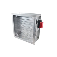 Vanne de régulation de débit d'air en acier galvanisé rectangulaire à commande motorisée pour la ventilation CVC