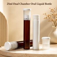 Flacon à double compartiment en PP de 10 ml, 20 ml, 25 ml, 30 ml, 50 ml pour l'emballage de médicaments et de compléments alimentaires