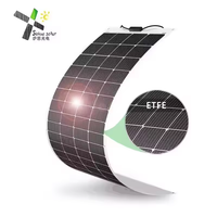 Panneau solaire flexible ultra-fin en ETFE 85w 100w 120w 200w 18v 24v, module photovoltaïque adhésif