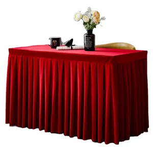 black gold navy blue different sizes 75cm drape a little stretch stretchable velvet table cover meeting table cloth
