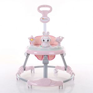 Hot Sale 4 in 1 <strong>Pink</strong> Baby Push <strong>Walker</strong> with Push Bar for Children's Activity and Jumper Versatile Baby Product - Product Image 6