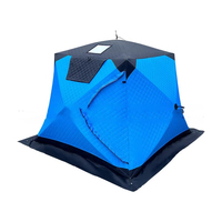 Tente de pêche sur glace d'hiver, triple couche, en coton Oxford sphérique, coupe-vent, zéro degré, ouverture rapide automatique, portable