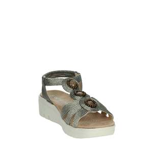 Amarpies Sandalias de cuña para mujer ABZ26556 Zapatos de verano con tiras y plataforma color bronce - Product Image 5