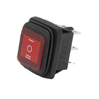 KCD2-203NW Rode Led Carling 6 Pins Verlichte Rocker Switch On-Off-On 3 Positie Way Micro Tuimelschakelaar voor Utv Atv